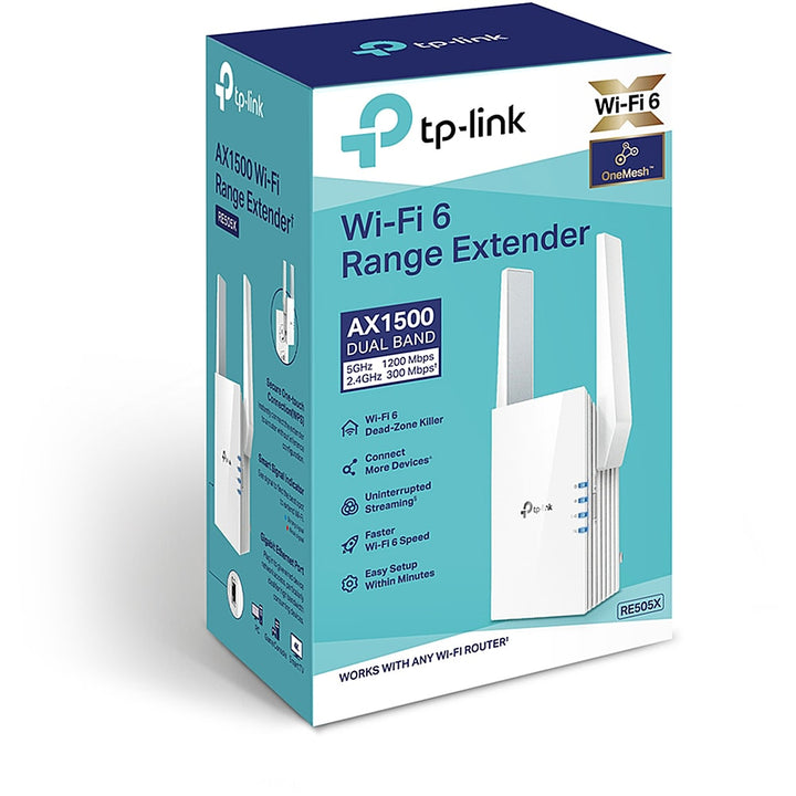 TP-Link - TP- Link RE505X AX1500 Wi-Fi 6 Range Extender - White_1