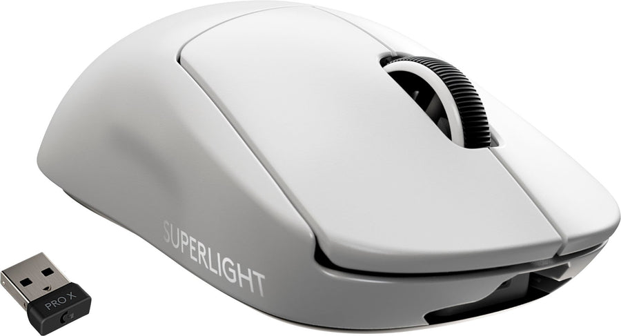 Logitech - PRO X SUPERLIGHT Lightweight Wireless Optical Gaming Mouse with HERO 25K Sensor - White_0