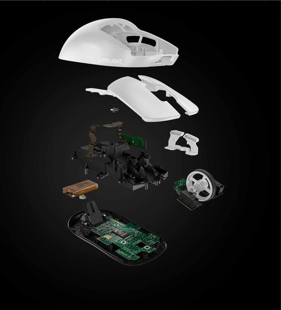 Logitech - PRO X SUPERLIGHT Lightweight Wireless Optical Gaming Mouse with HERO 25K Sensor - White_7