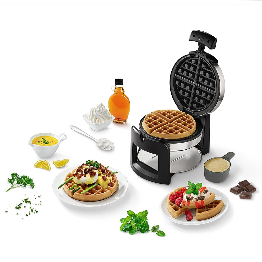 Cuisinart - Round Flip Belgian Waffle Maker - Silver_1