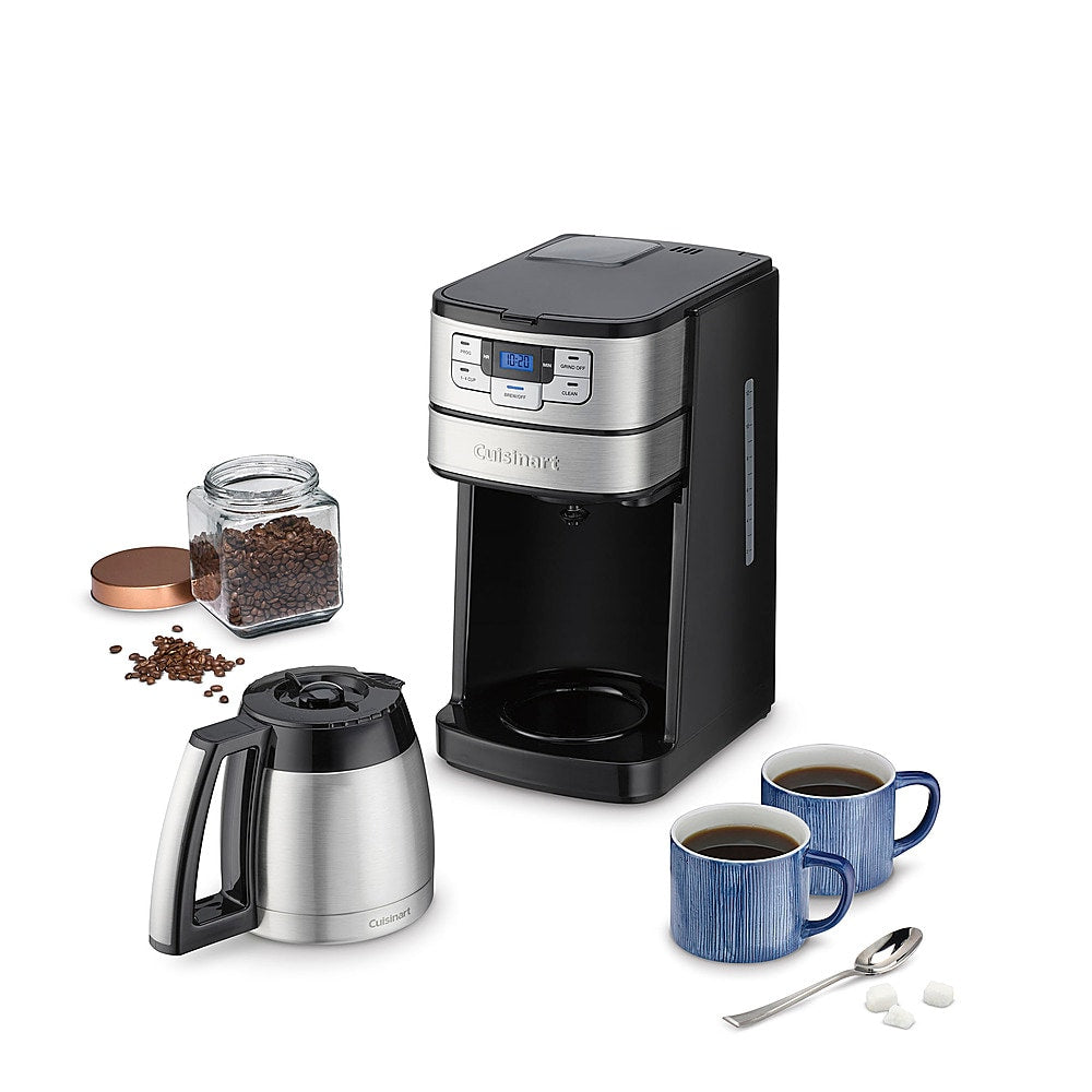 Cuisinart - Automatic Grind & Brew 10-Cup Thermal Coffeemaker - Black & Stainless_1