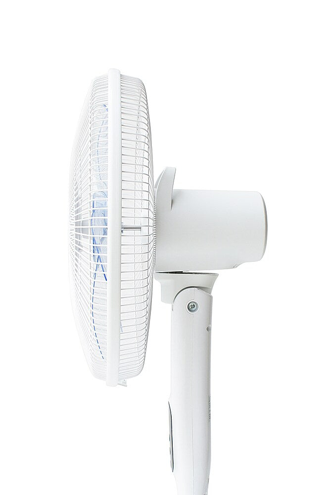 Sunpentown - 16″ DC-Motor Energy Saving Stand Fan with Remote and Timer - Piano White_3