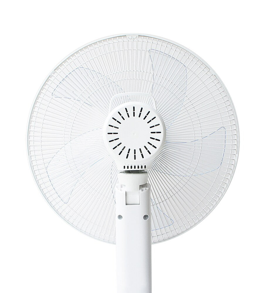 Sunpentown - 16″ DC-Motor Energy Saving Stand Fan with Remote and Timer - Piano White_2