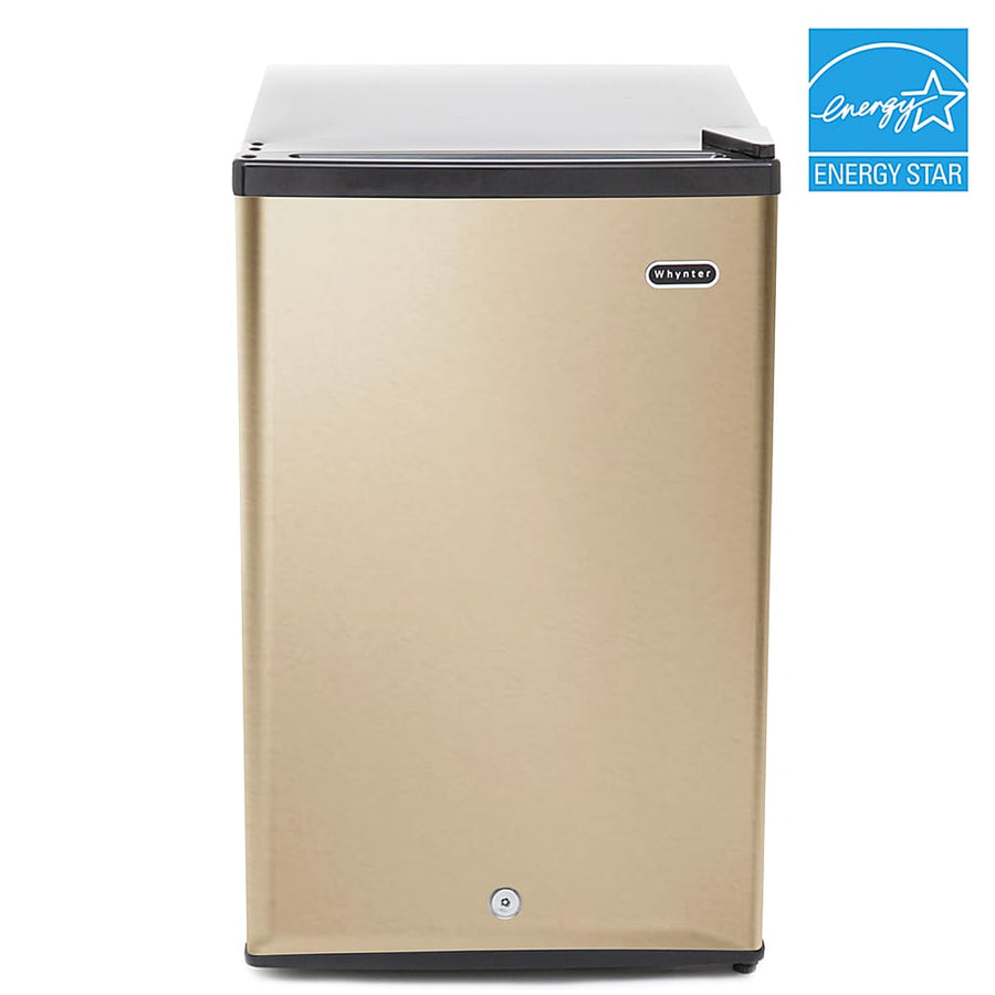 Whynter - 2.1 cu.ft Energy Star Upright Freezer with Lock in Rose Gold - Gold_0