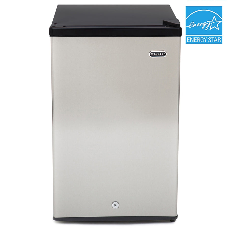 Whynter - 3.0 cu. ft. Energy Star Upright Freezer with Lock - Stainless Steel - Silver_0