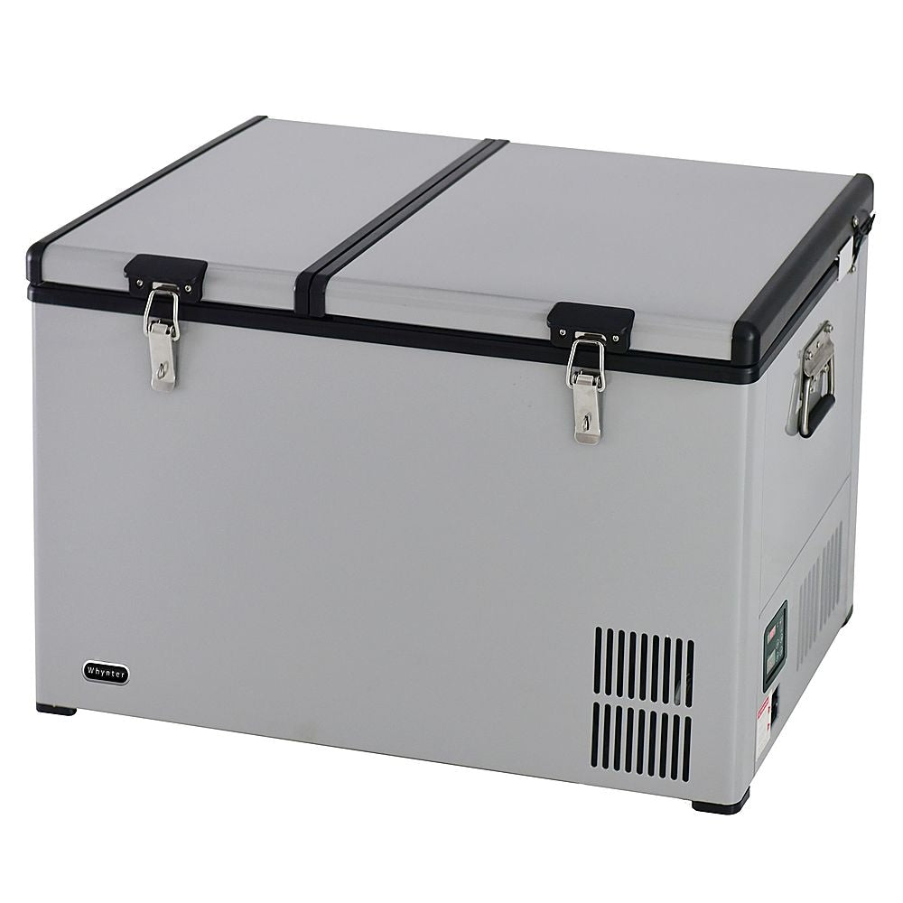 Whynter - FM-901DZ 90 Quart Dual Zone Portable Fridge/Freezer with 12V Option and Wheels - Gray_1