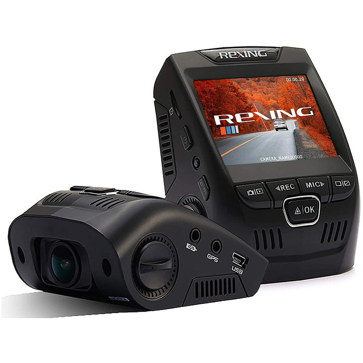 Rexing V1 Basic 1080p Front Dash Cam - Black_0