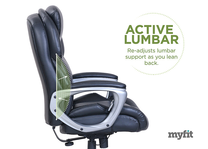 Serta - My Fit Executive Office Chair with Active Lumbar Support - Black_3