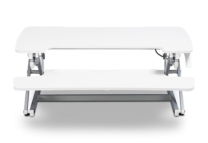 True Seating - Ergo Height Adjustable Standing Desk Converter, Large - White_0