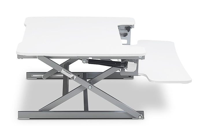 True Seating - Ergo Height Adjustable Standing Desk Converter, Large - White_7