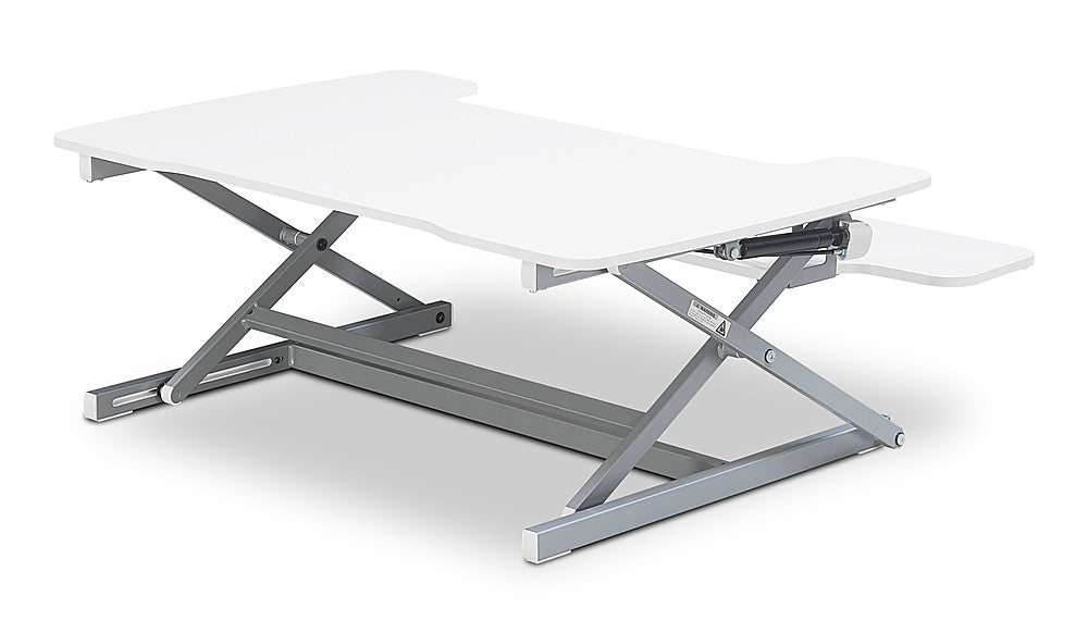 True Seating - Ergo Height Adjustable Standing Desk Converter, Large - White_6