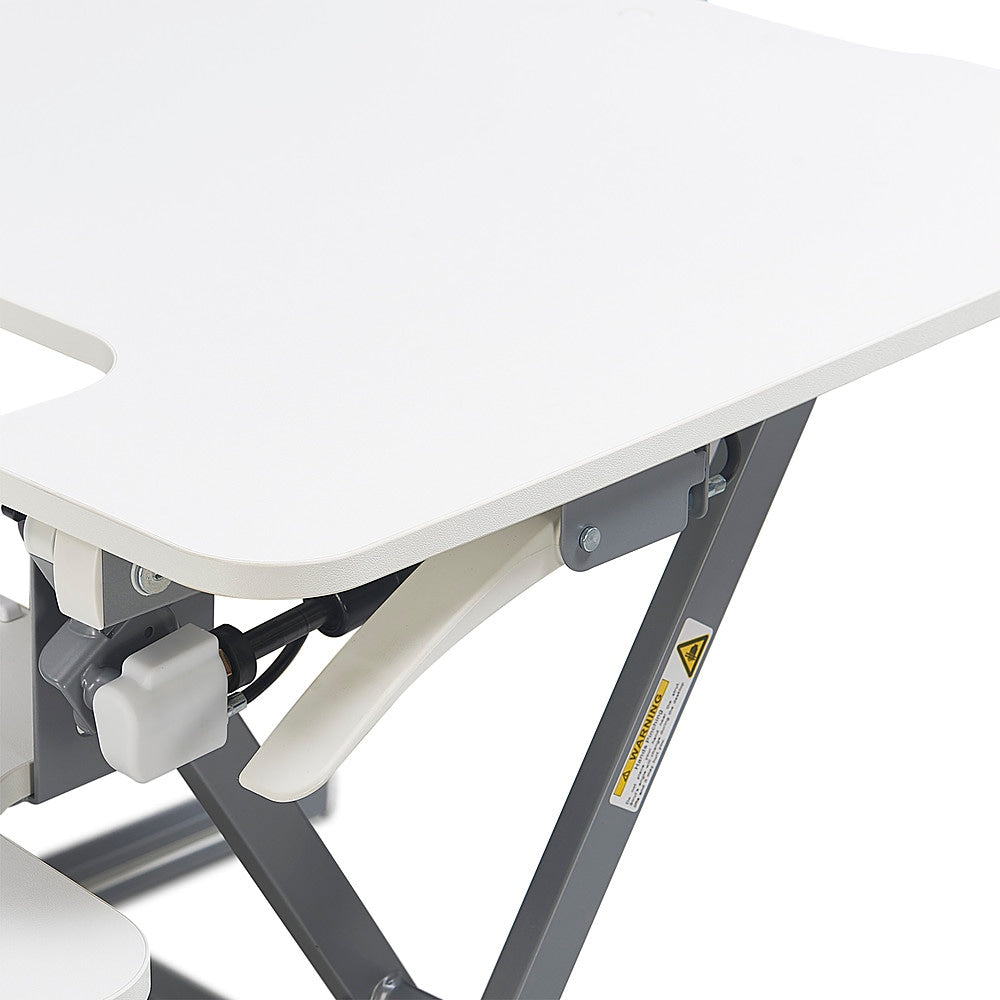 True Seating - Ergo Height Adjustable Standing Desk Converter, Large - White_3