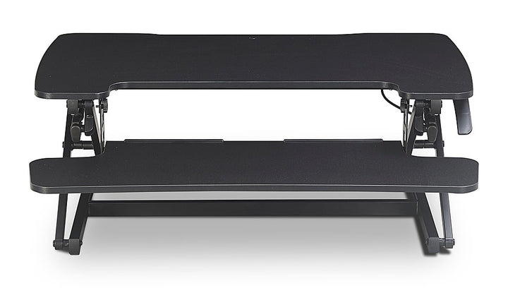 True Seating - Ergo Height Adjustable Standing Desk Converter, Large - Black_0