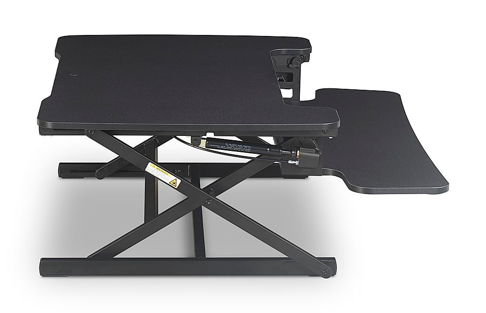True Seating - Ergo Height Adjustable Standing Desk Converter, Large - Black_9