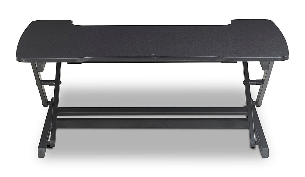 True Seating - Ergo Height Adjustable Standing Desk Converter, Large - Black_8