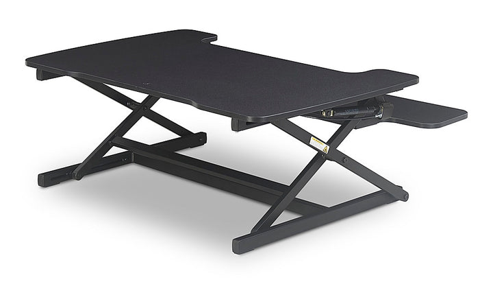 True Seating - Ergo Height Adjustable Standing Desk Converter, Large - Black_6