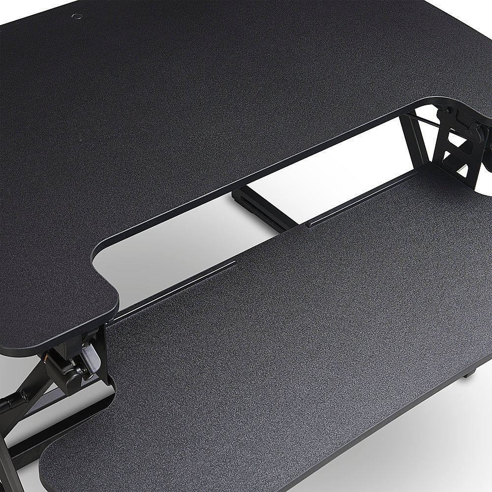 True Seating - Ergo Height Adjustable Standing Desk Converter, Large - Black_5