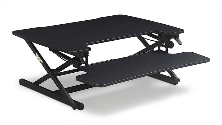 True Seating - Ergo Height Adjustable Standing Desk Converter, Large - Black_2