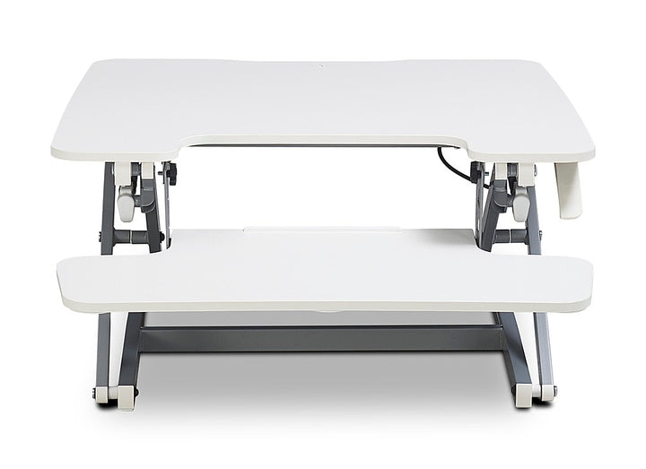 True Seating - Ergo Height Adjustable Standing Desk Converter, Small - White_0