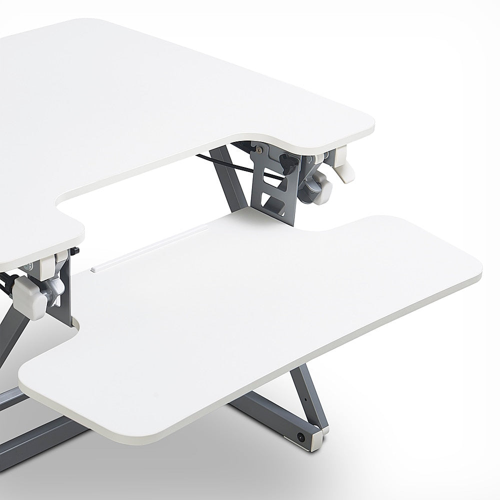 True Seating - Ergo Height Adjustable Standing Desk Converter, Small - White_6