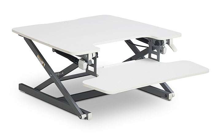 True Seating - Ergo Height Adjustable Standing Desk Converter, Small - White_2