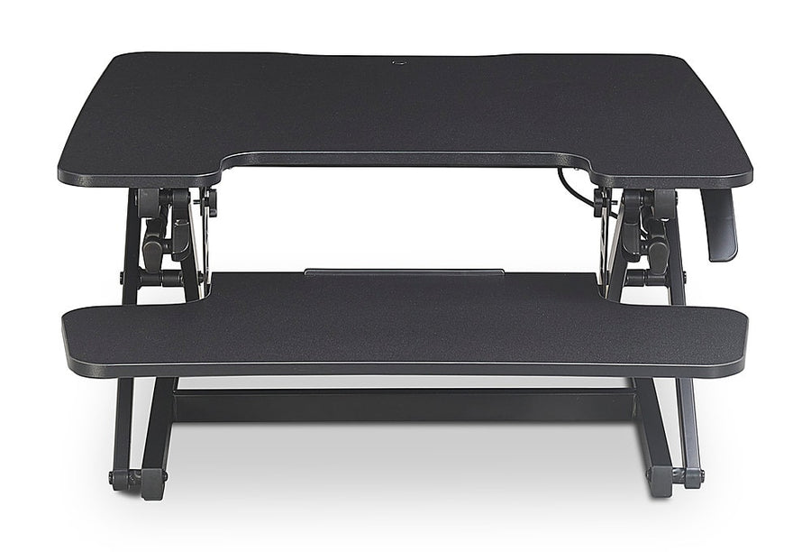 True Seating - Ergo Height Adjustable Standing Desk Converter, Small - Black_0