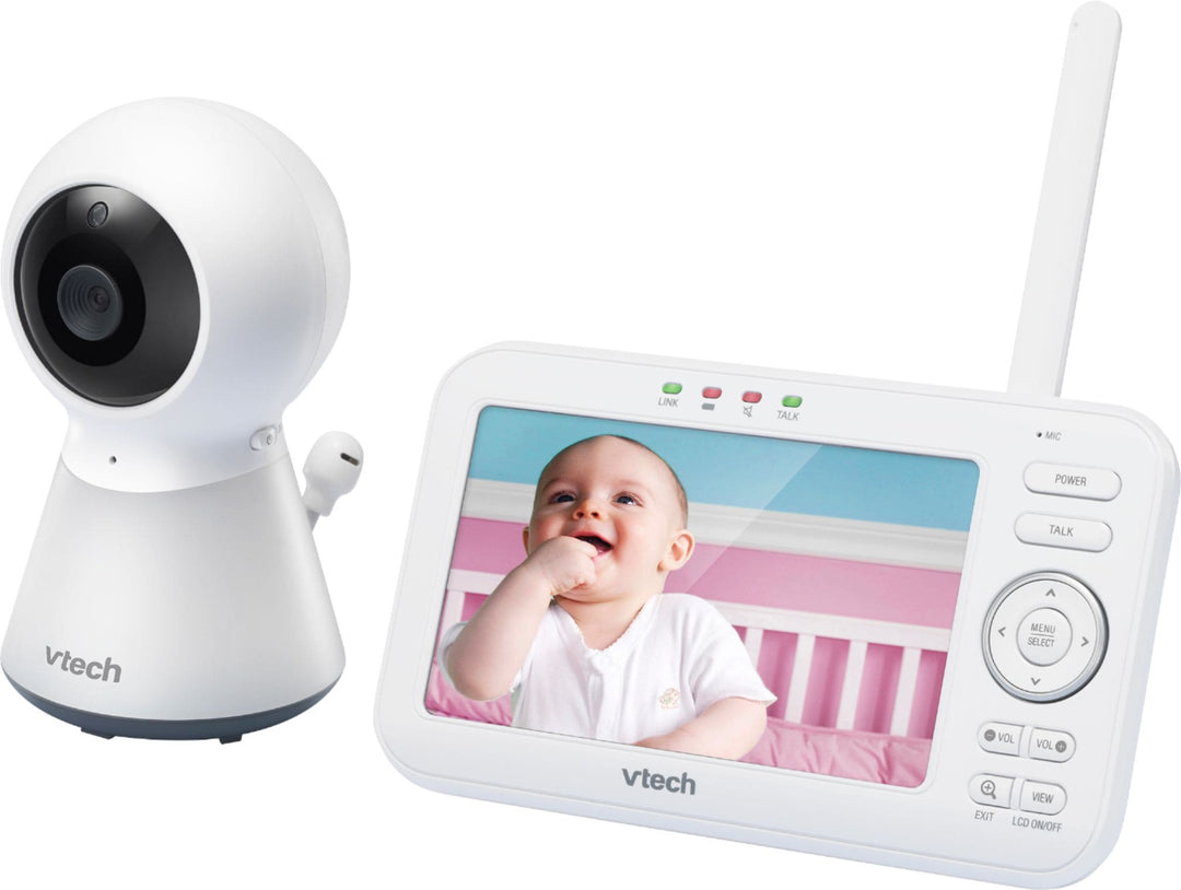 VTech - 5" Video Baby Monitor w/Adaptive Night Light - White_1