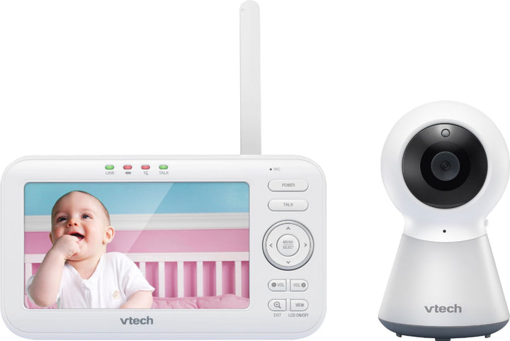 VTech - 5" Video Baby Monitor w/Adaptive Night Light - White_0