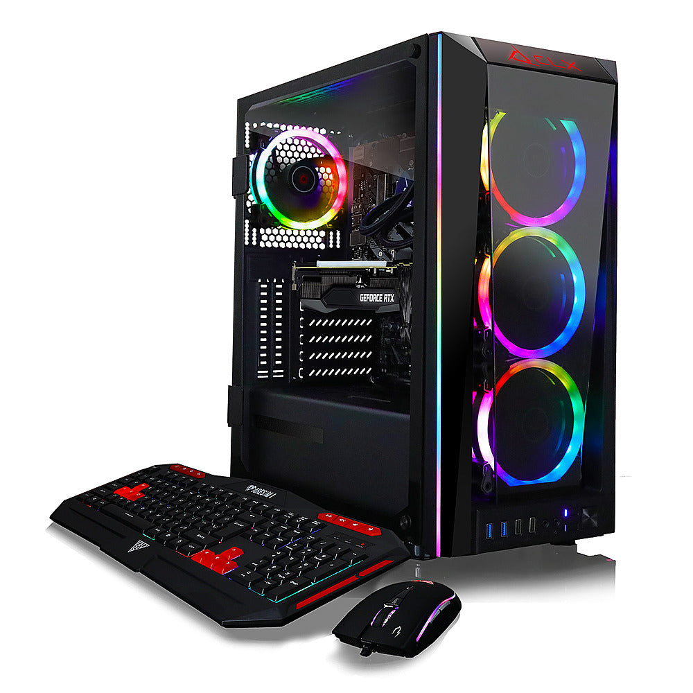 CLX - SET Gaming Desktop - Intel Core i9 9900KF - 32GB DDR4 3000GHz Memory - NVIDIA GeForce RTX 3060 Ti - 960GB SSD + 4TB HDD - Black_3