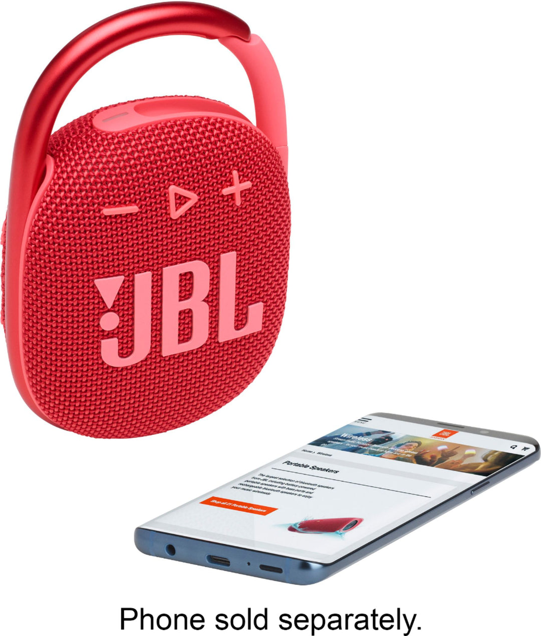 JBL - CLIP4 Portable Bluetooth Speaker - Red_3