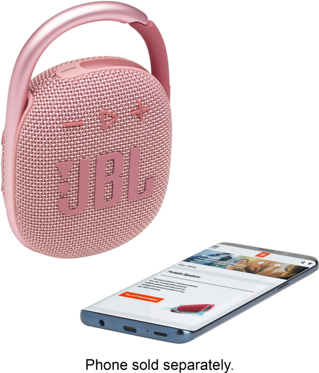 JBL - CLIP4 Portable Bluetooth Speaker - Pink_3