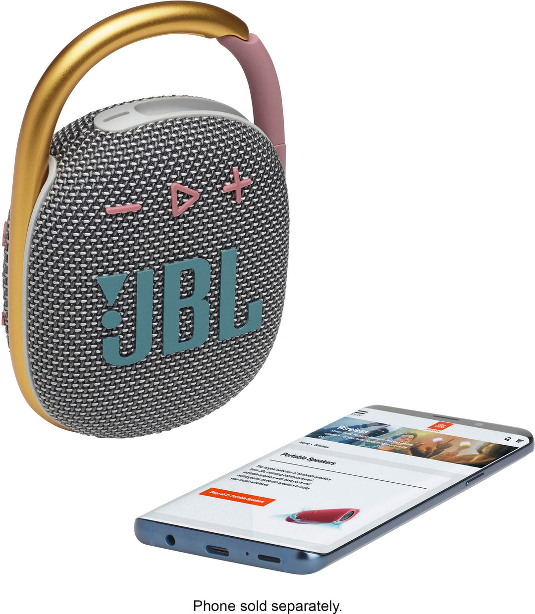 JBL - CLIP4 Portable Bluetooth Speaker - Gray_3