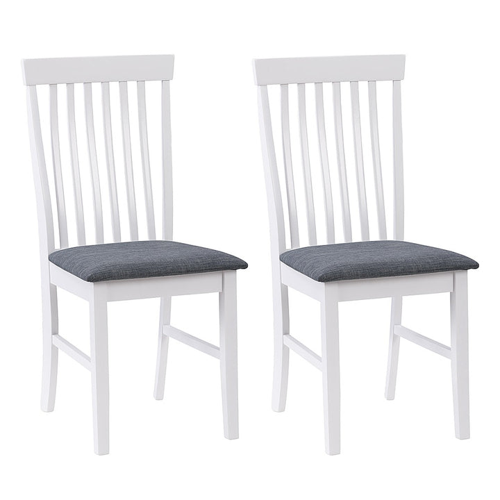 CorLiving - Michigan Two Toned White and Gray Dining Chair, Set of 2 - White/Gray_1