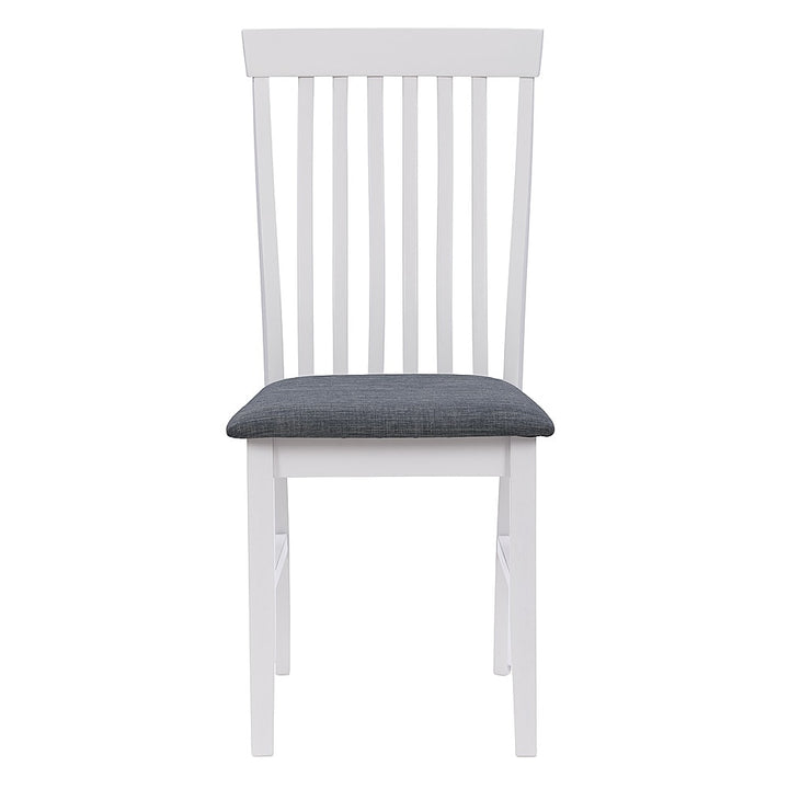 CorLiving - Michigan Two Toned White and Gray Dining Chair, Set of 2 - White/Gray_2