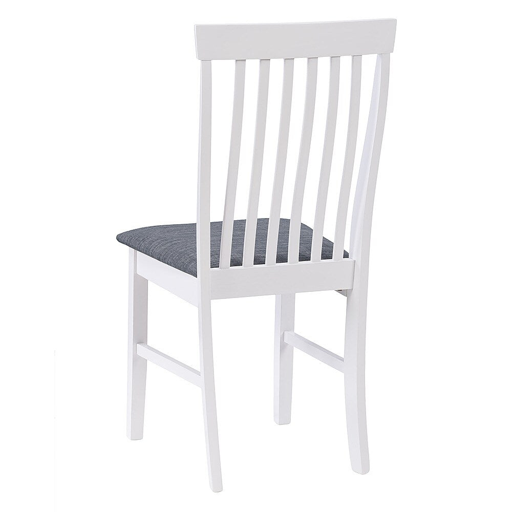 CorLiving - Michigan Two Toned White and Gray Dining Chair, Set of 2 - White/Gray_8