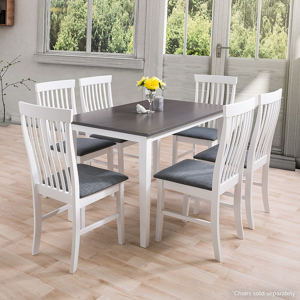 CorLiving - Michigan Two Tone White and Gray Dining Table - White/Gray_2