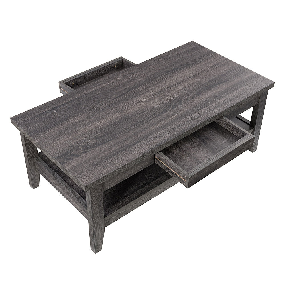 CorLiving - Hollywood Coffee Table with Drawers - Dark Gray_5