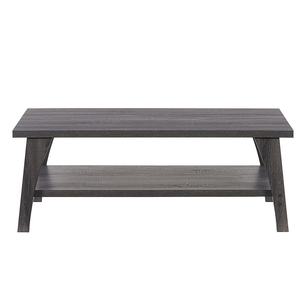 CorLiving - Hollywood Dark Gray Coffee Table with Shelf - Dark Grey_1