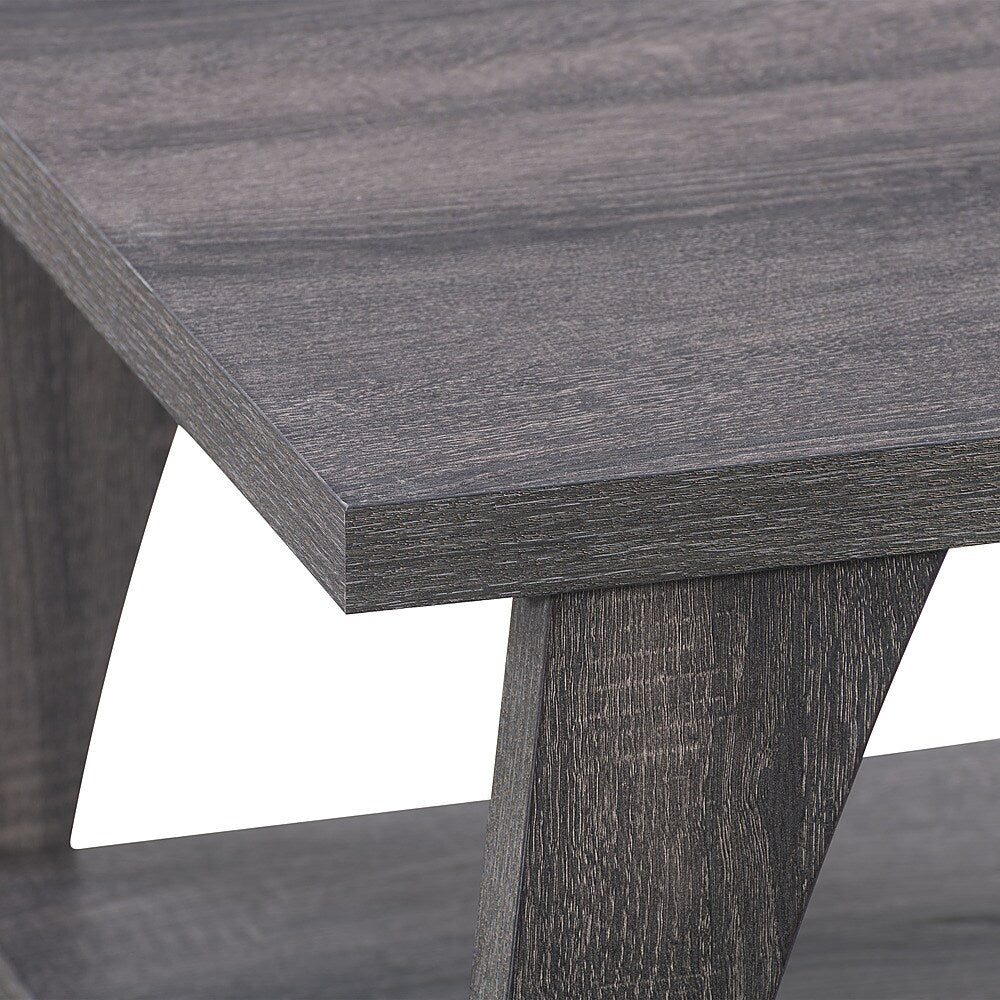 CorLiving - Hollywood Dark Gray Coffee Table with Shelf - Dark Grey_5