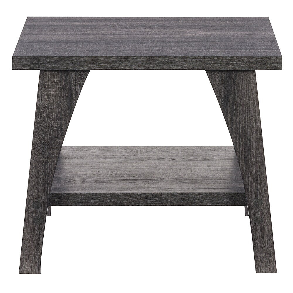 CorLiving - Hollywood Side Table with Lower Shelf - Dark Gray_1