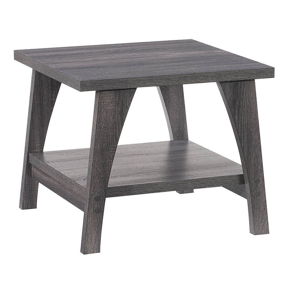 CorLiving - Hollywood Side Table with Lower Shelf - Dark Gray_7