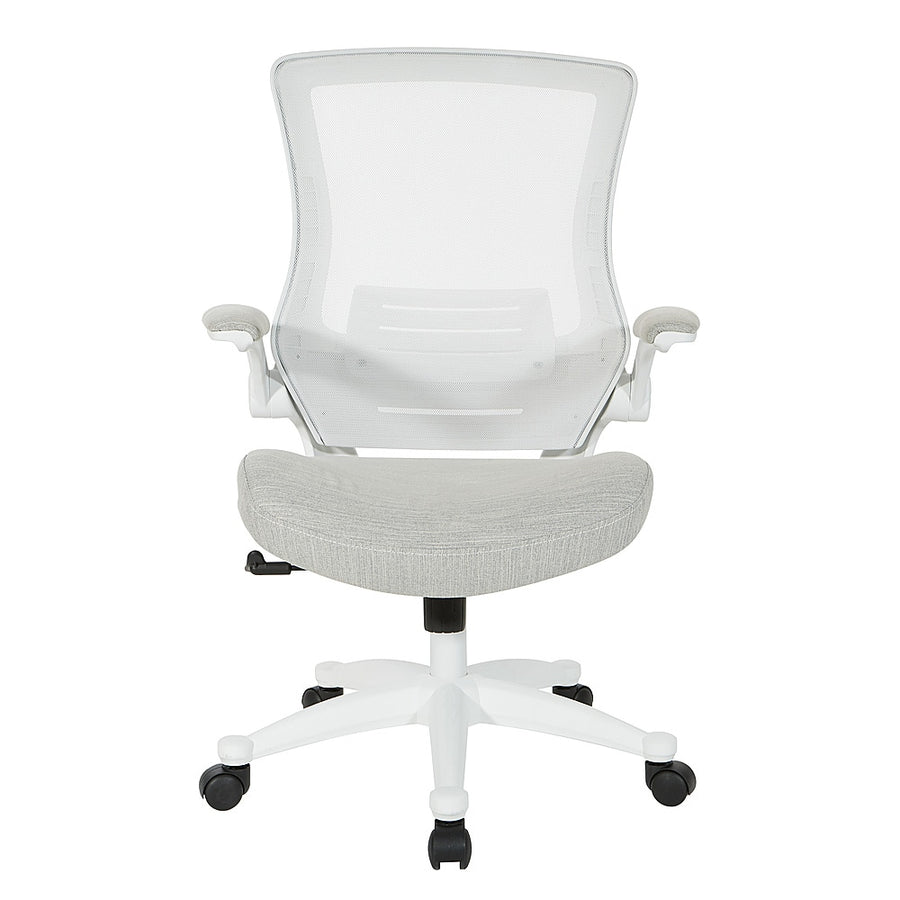 Office Star Products - White Screen Back Manager's Chair in Fabric - Linen Stone_0