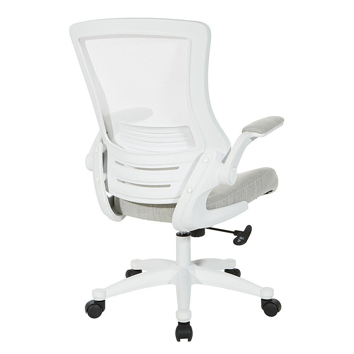 Office Star Products - White Screen Back Manager's Chair in Fabric - Linen Stone_4