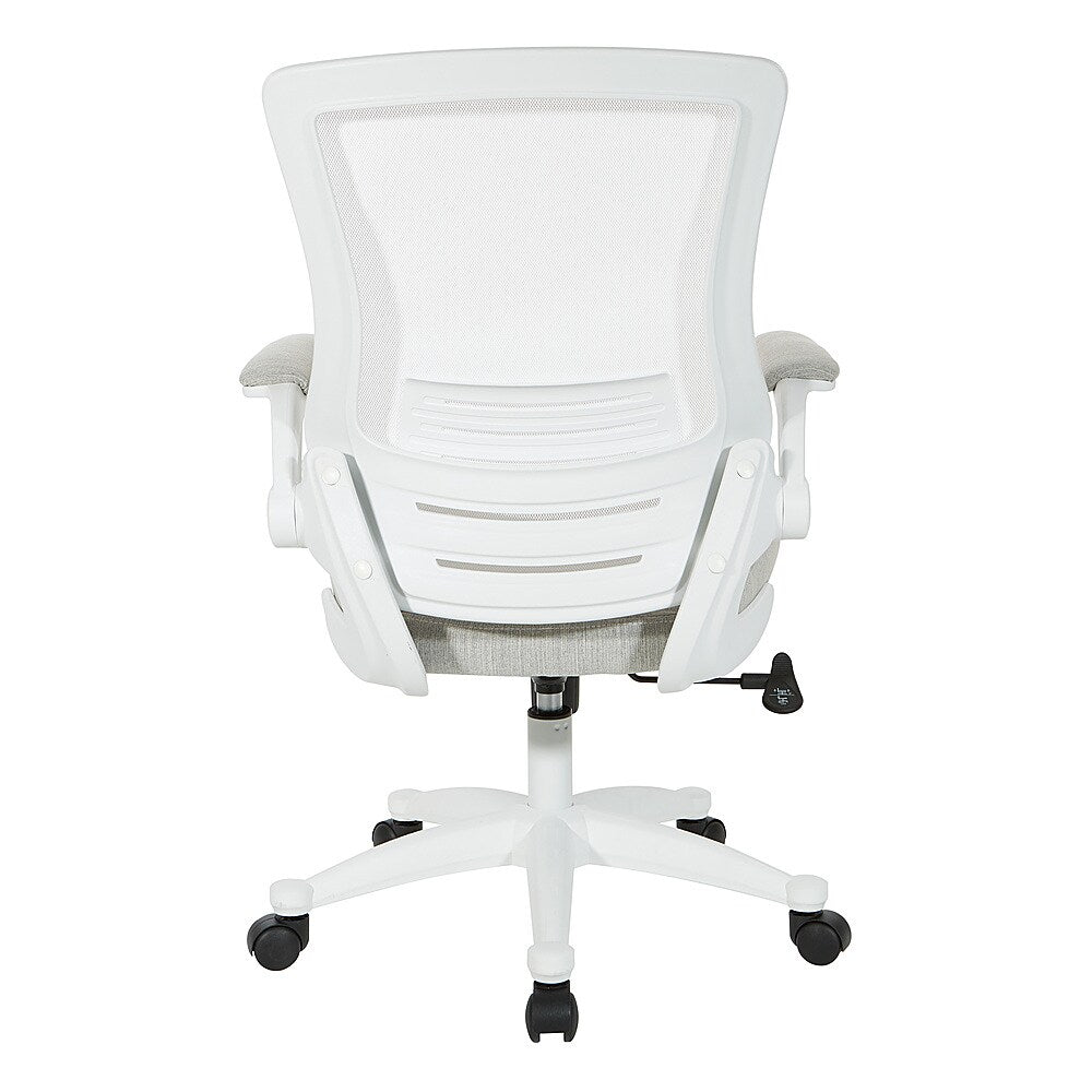Office Star Products - White Screen Back Manager's Chair in Fabric - Linen Stone_3
