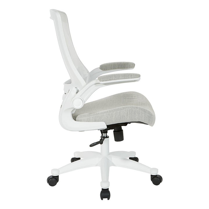 Office Star Products - White Screen Back Manager's Chair in Fabric - Linen Stone_2
