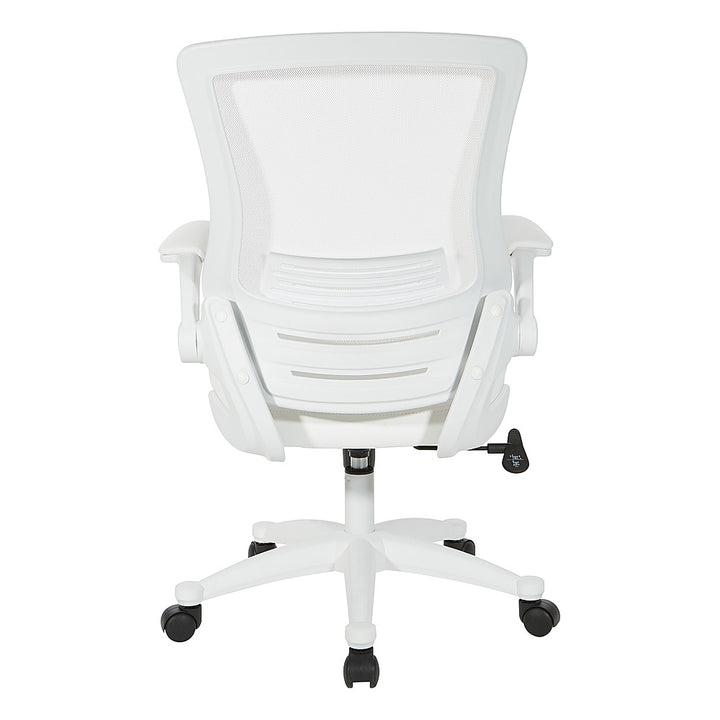 Office Star Products - Screen Back Manager's Chair in White Faux Leather - White_5