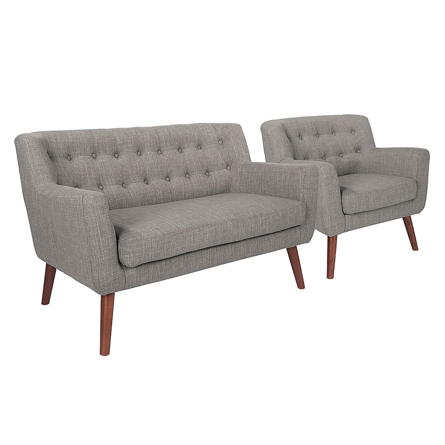 OSP Home Furnishings - Mill Lane Chair and Loveseat Set - Cement_0