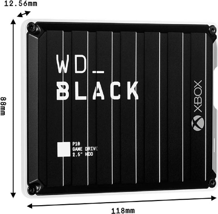 WD - WD_BLACK P10 Game Drive For Xbox 2TB External USB 3.2 Gen 1 Portable Hard Drive - Black With White Trim_4