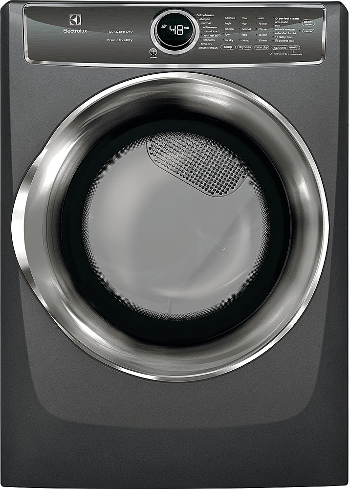 Electrolux - 8.0 Cu. Ft. Stackable Electric Front Load Dryer with Steam Predictive Dry - Titanium_0