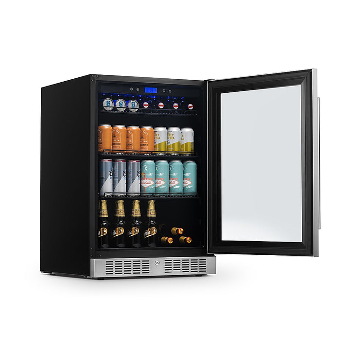NewAir - 5.72 Cu. Ft. Built-in Mini Fridge with Color Changing LED Lights - Stainless steel_10